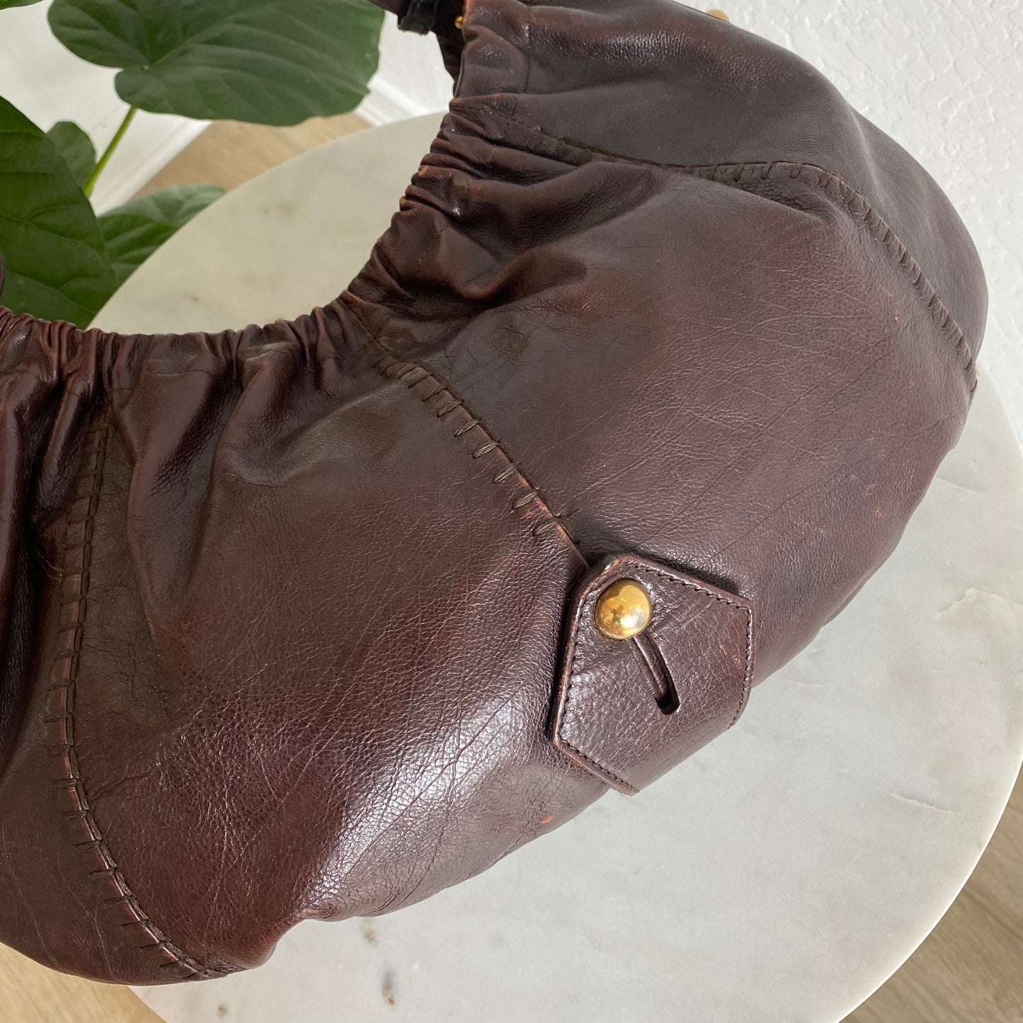 Yves Saint Laurent Vincennes Mombasa Leather Shoulder Bag