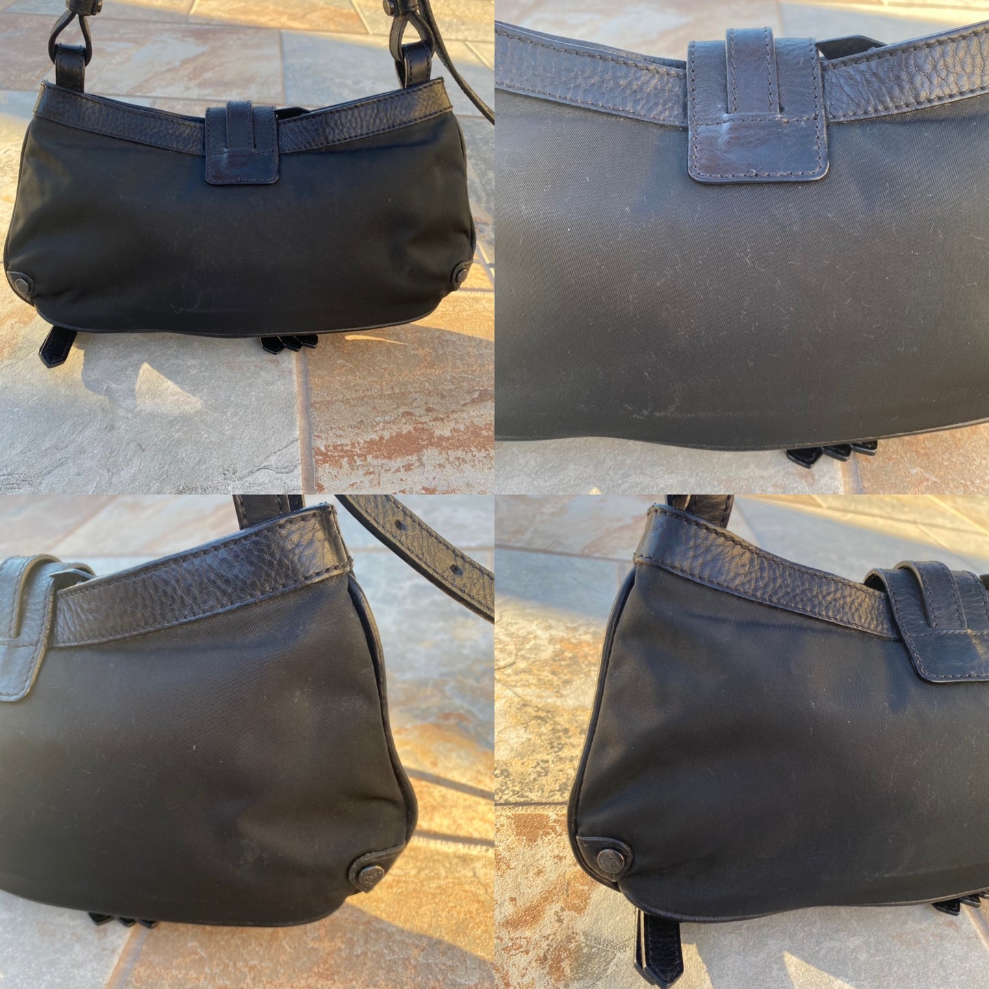 Burberry Prorsum Vintage Leather Trimmed Bag