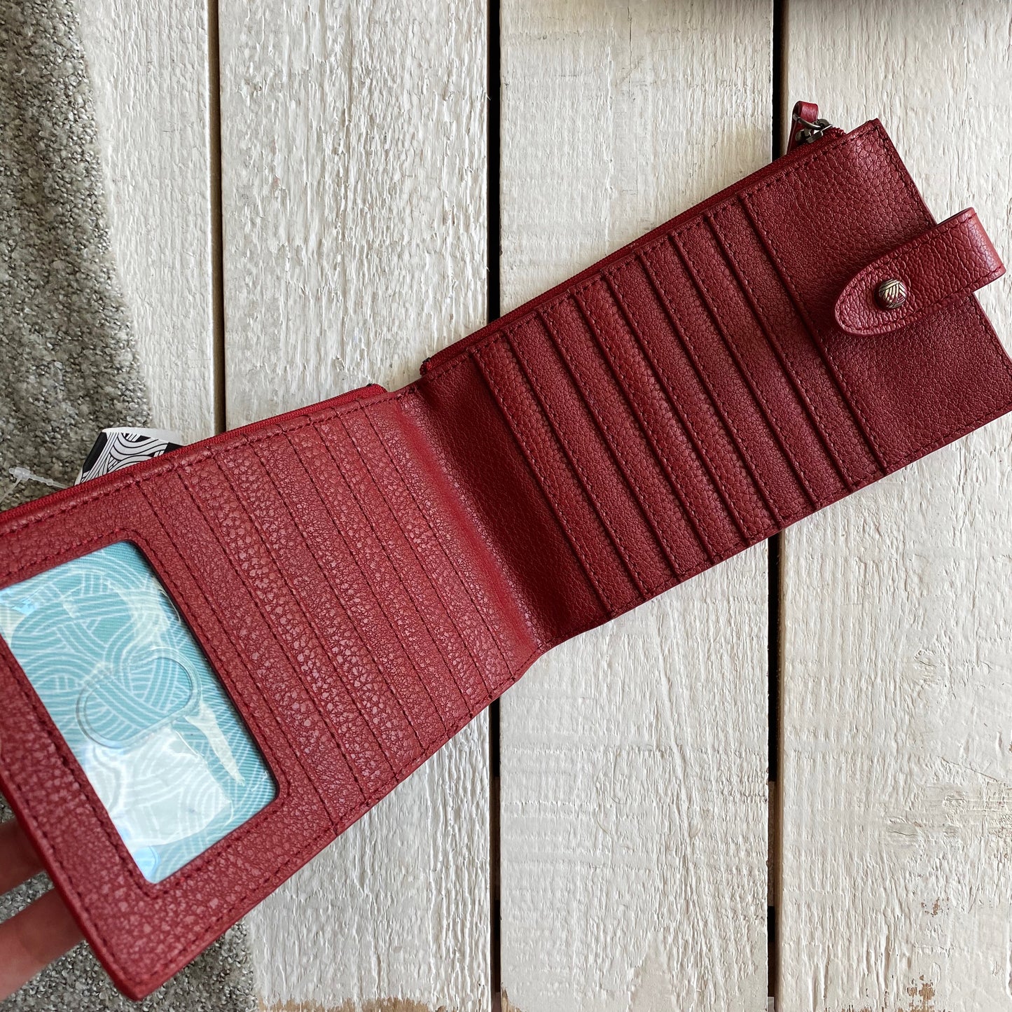 The Sak Studded Red Leather Wallet