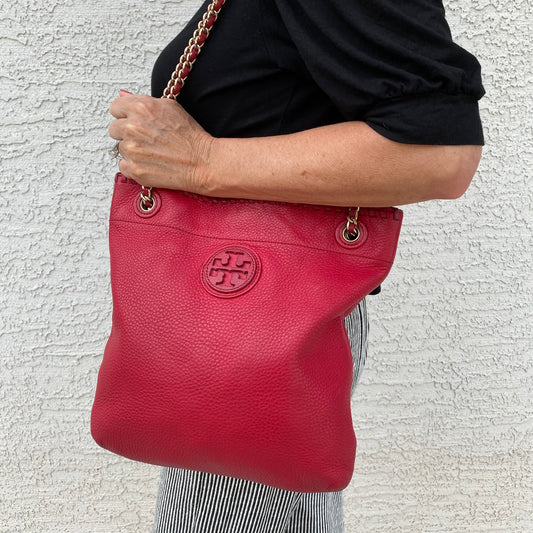 Tory Burch Leather Whipstitch Marion Bag