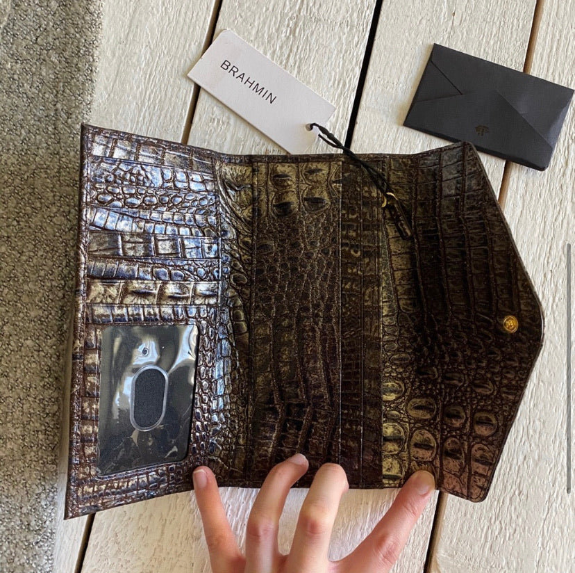 Brahmin Veronica Umbra Melbourne Leather Wallet