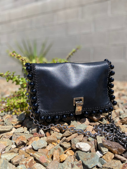 Proenza Schouler Leather Pom Pom Courier Bag