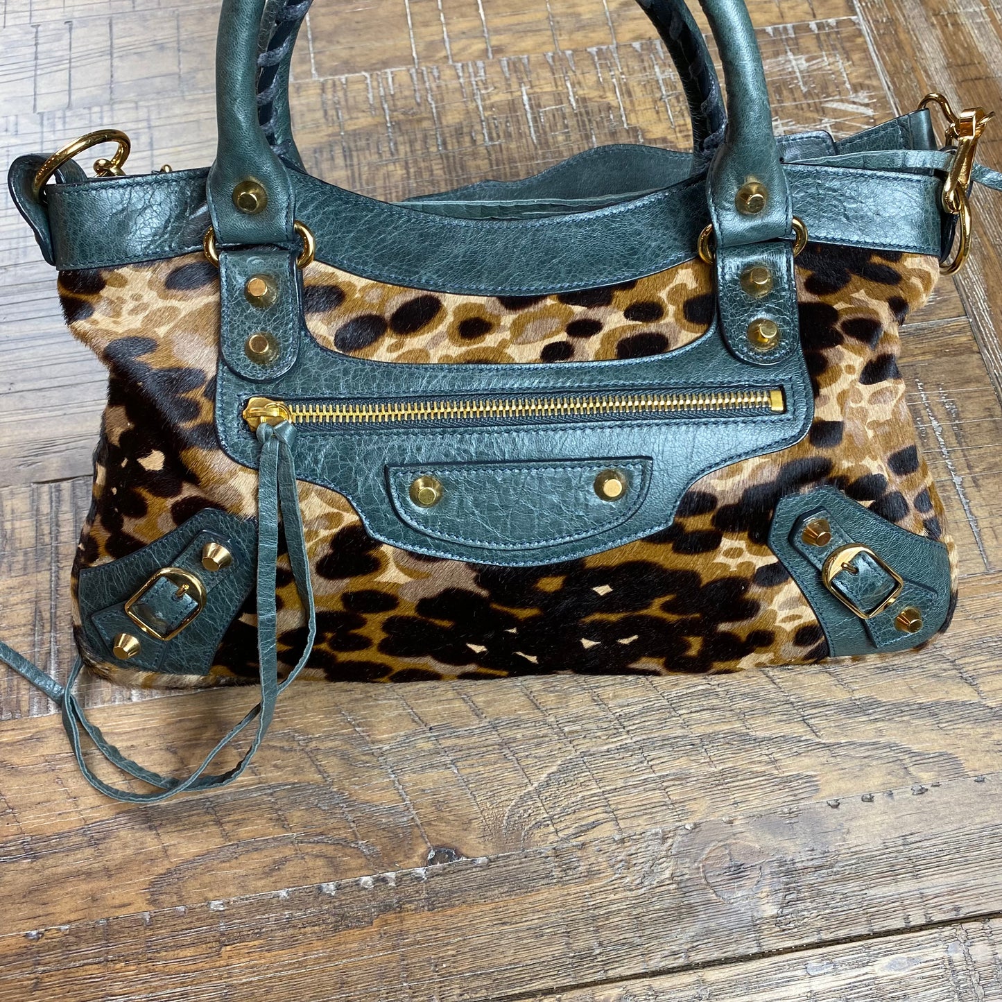 Balenciaga Leopard Special Edition Motocross Bag