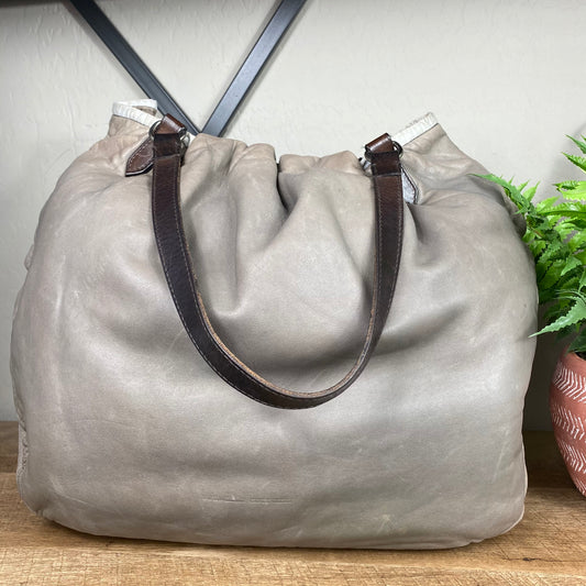 Brunello Cucinelli Large Leather Hobo Tote