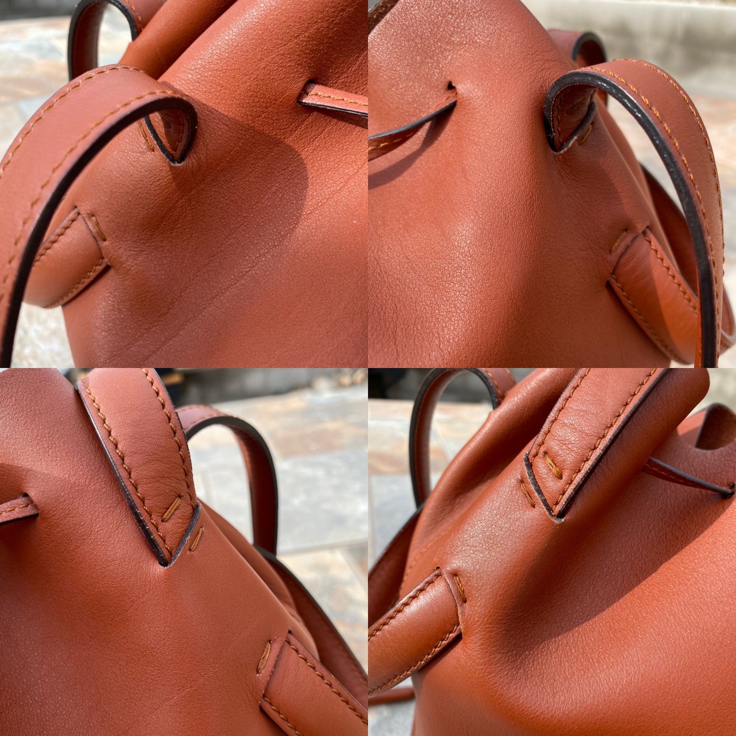 Tod's Secchiello Gommini Cognac Leather Bucket Bag
