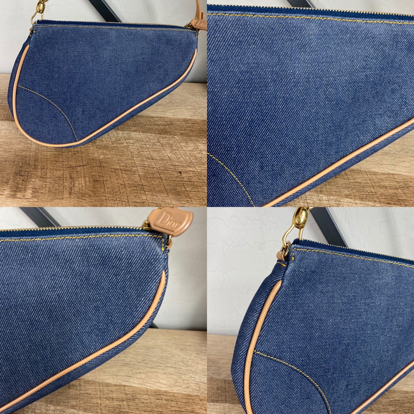 Dior Vintage Denim Saddle Mini Pochette