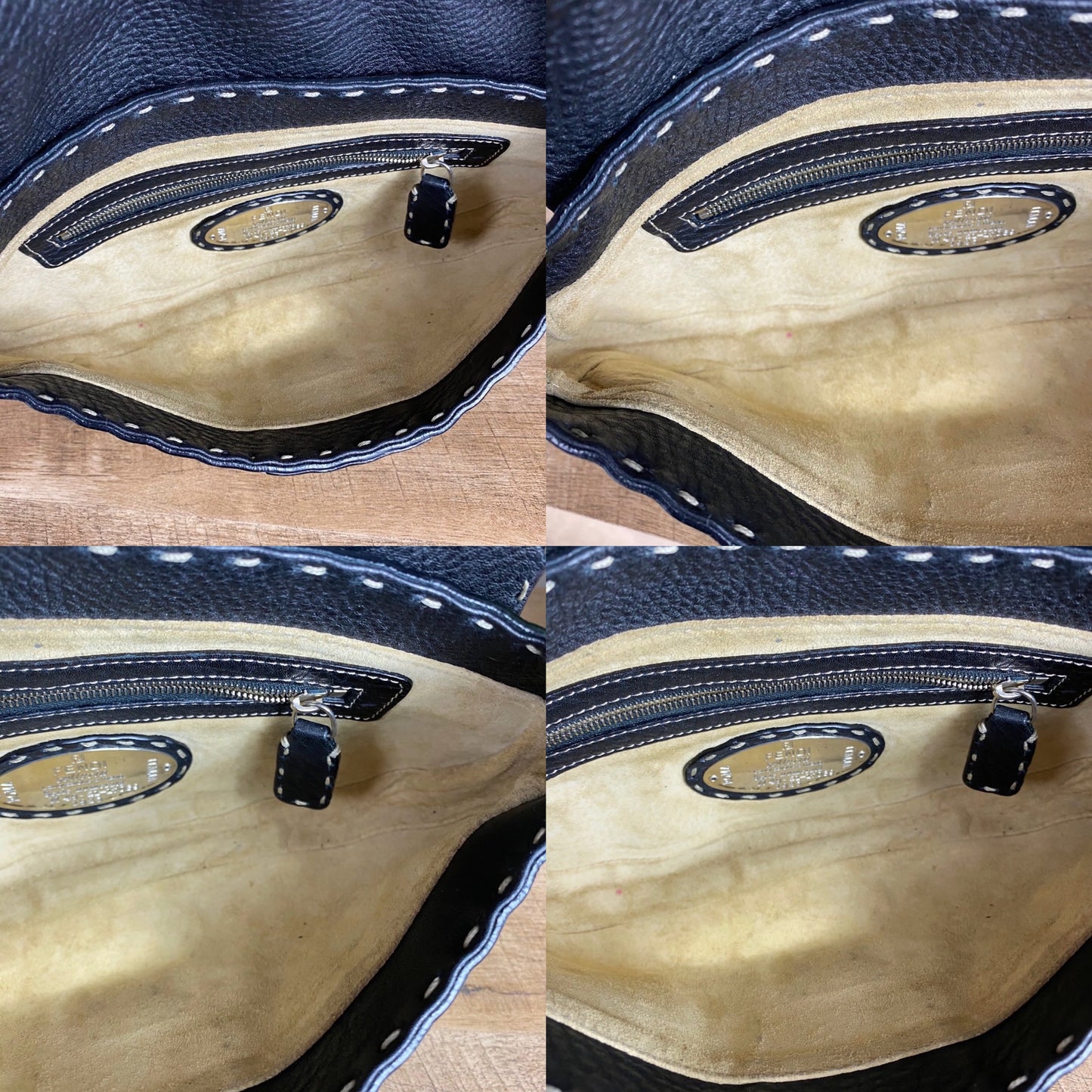 Fendi Selleria Leather Baguette Shoulder Bag