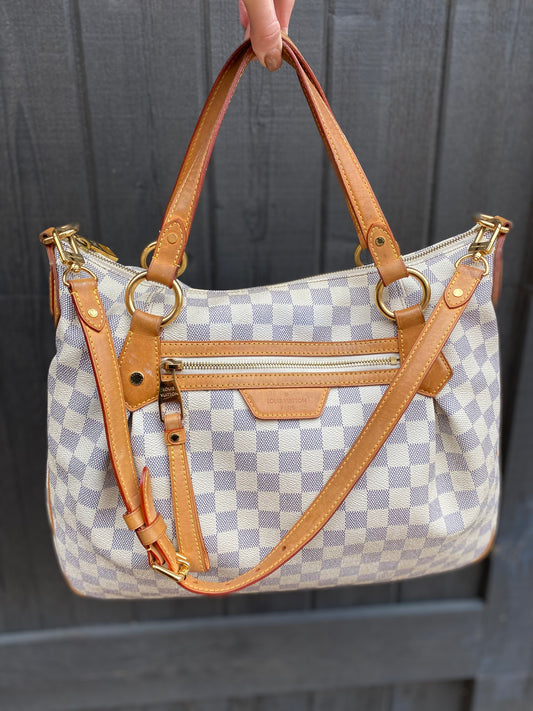 Louis Vuitton Damier Azur Evora MM Satchel