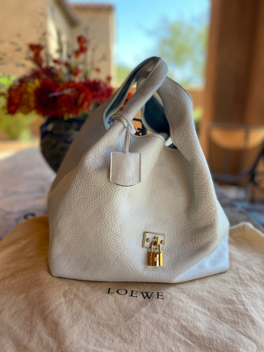 Loewe Leather Calle Lock Hobo