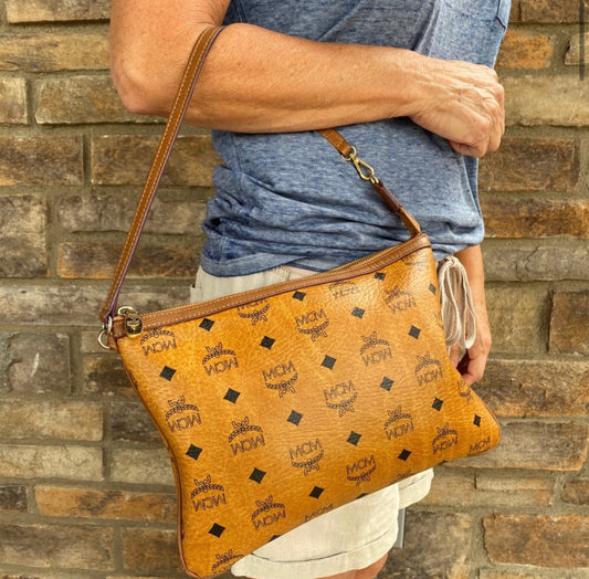 MCM Large Monogram Wristlet