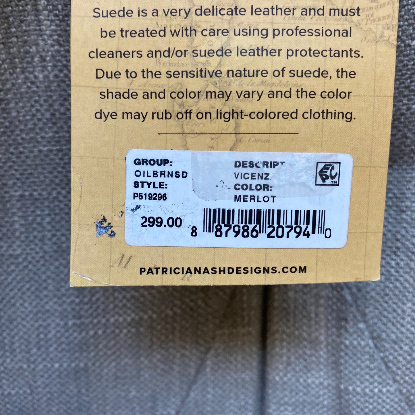 Patricia Nash Oil Burnished Suede Fringe Tote