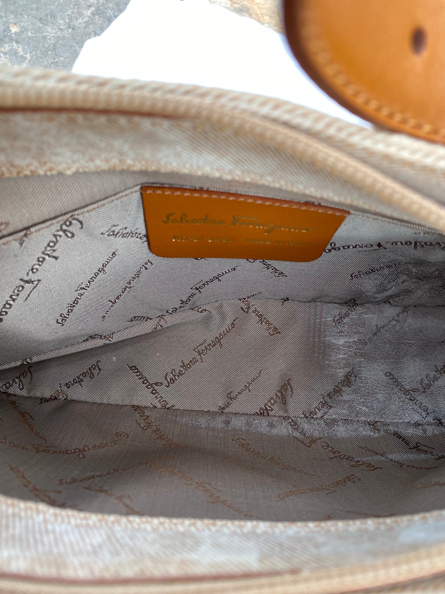 Salvatore Ferragamo Vintage Suede Leather Shoulder Bag