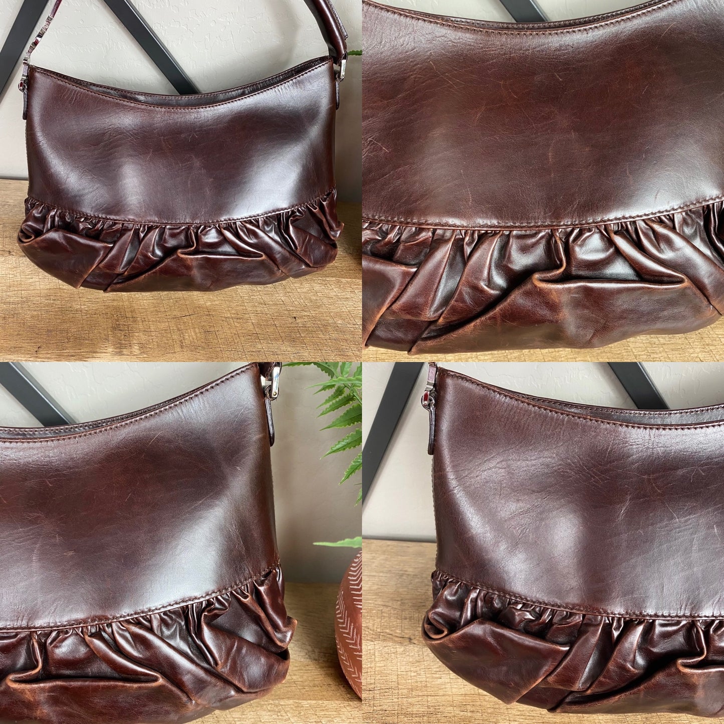 Christian Dior Leather Ballet Corset Shoulder Bag