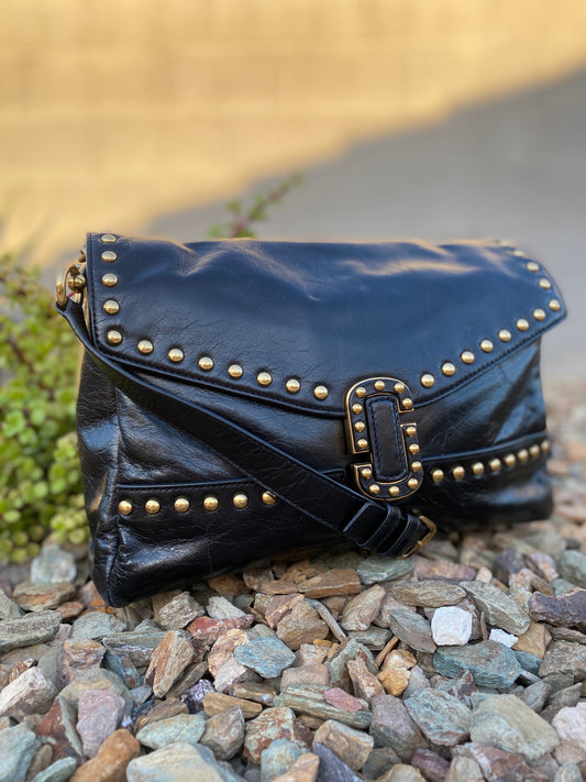 Marc Jacobs Black Studded Envelope Crossbody