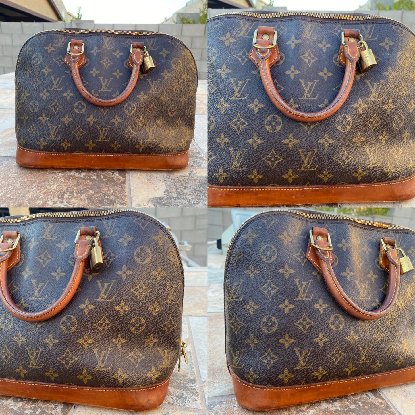 Louis Vuitton Vintage Monogram Alma PM Satchel