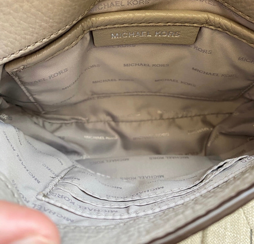 Michael Kors Half Dome Leather Crossbody Bag