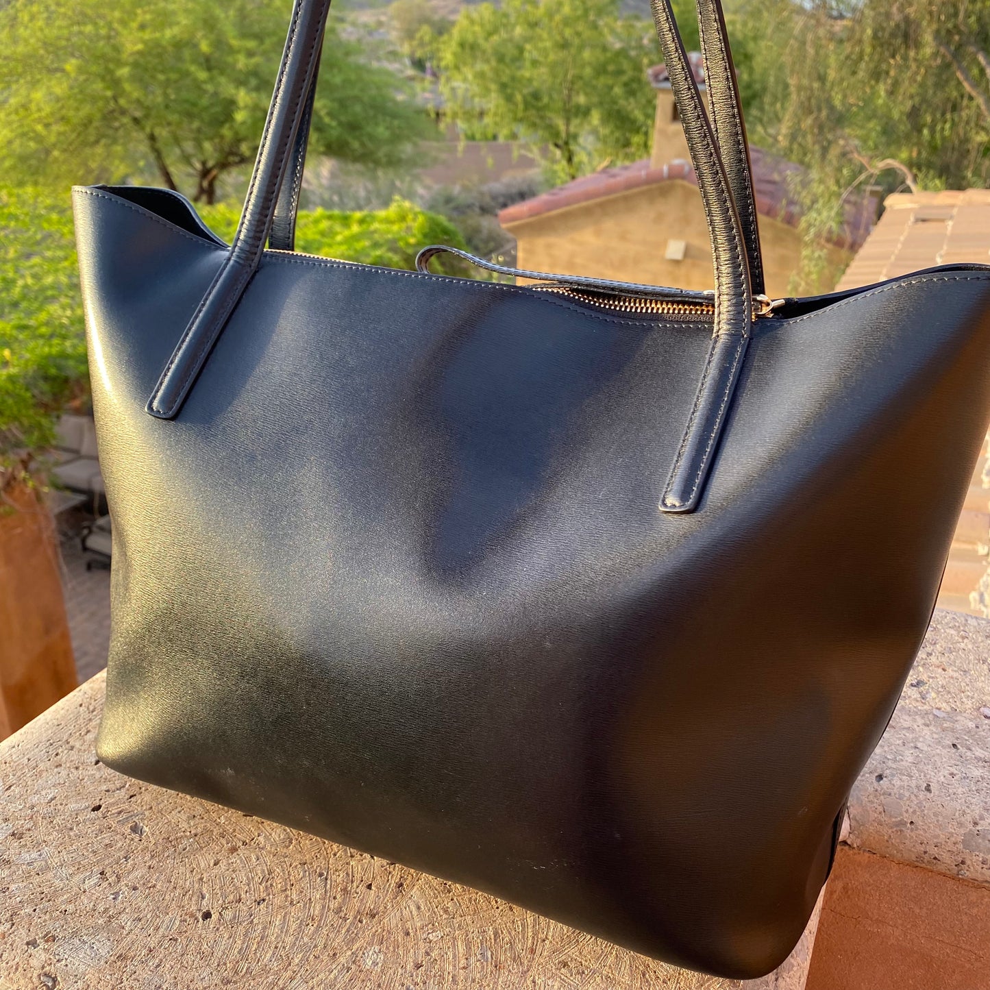 Salvatore Ferragamo Gancini Leather Tote
