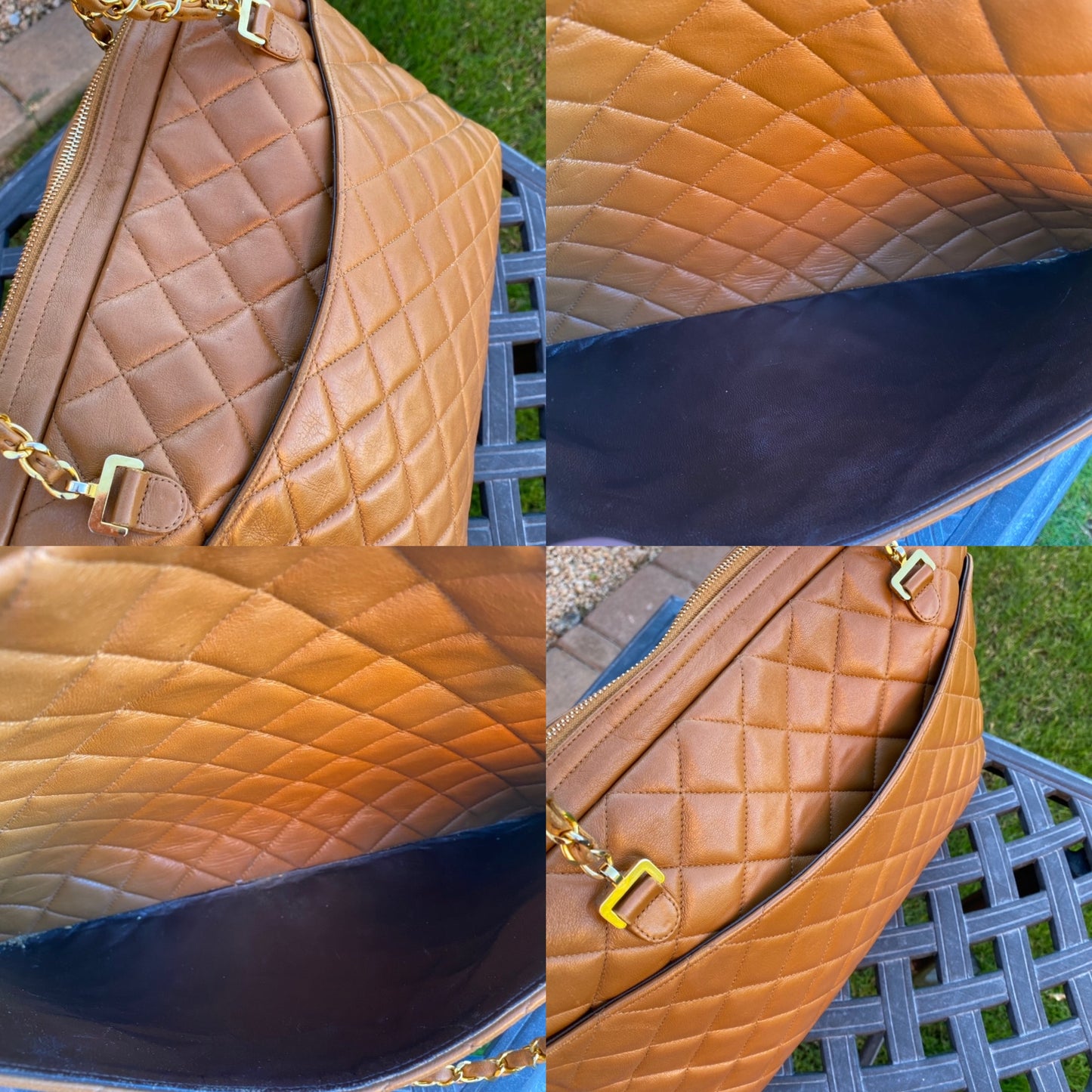 Chanel Vintage Quilted Chain Leather Shoulder Bag