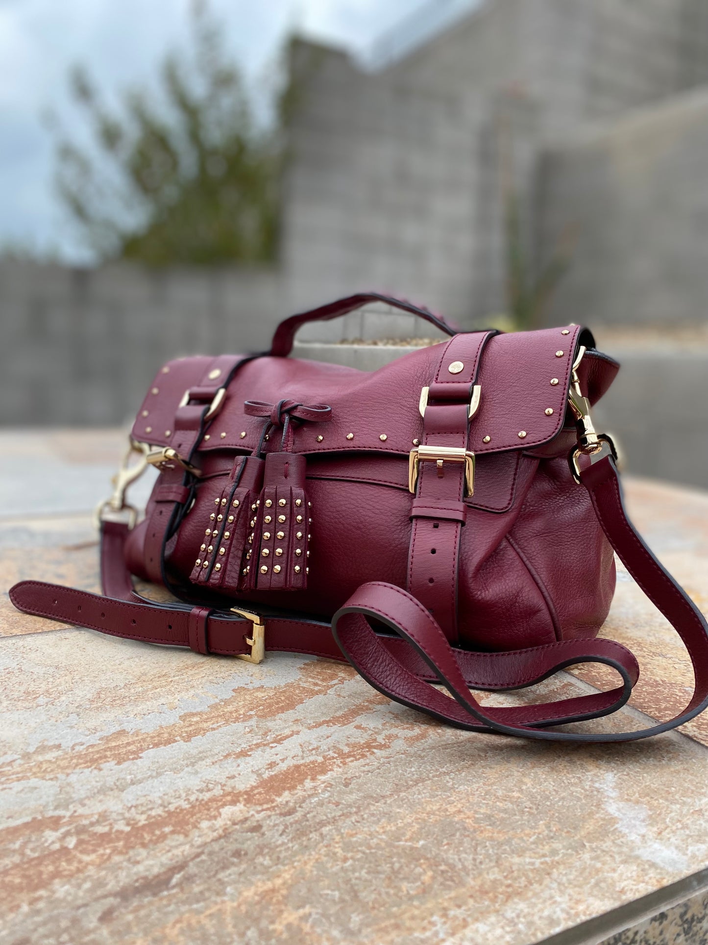 Mulberry Alexa Studded Leather Hobo Bag