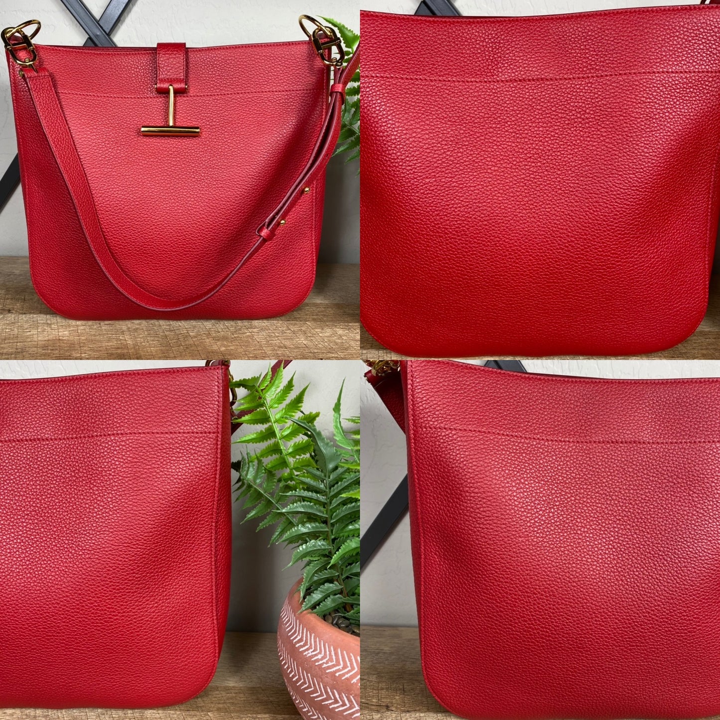 Tom Ford Grained Leather Tara Hobo Bag