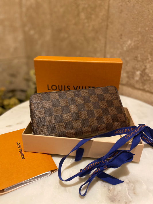 Louis Vuitton Damier Ebene Long Zippy Wallet NM