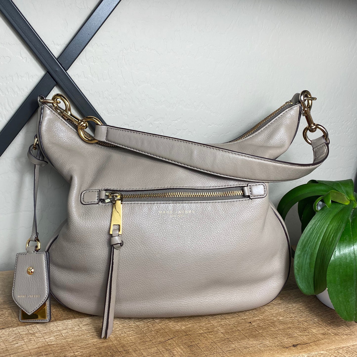 Marc Jacobs Recruit Pebbled Leather Hobo Bag
