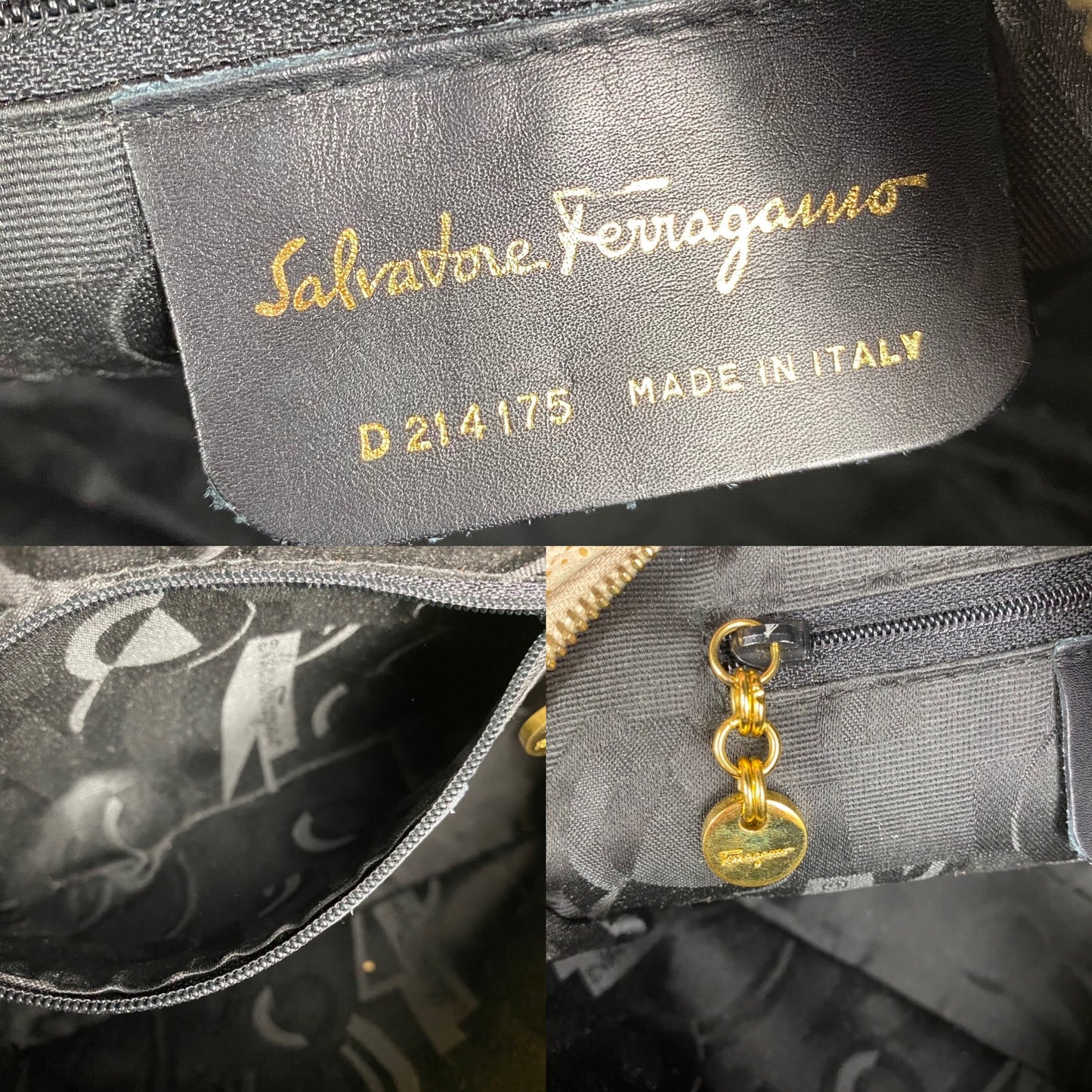 Salvatore Ferragamo Vintage Embossed Leather Crossbody