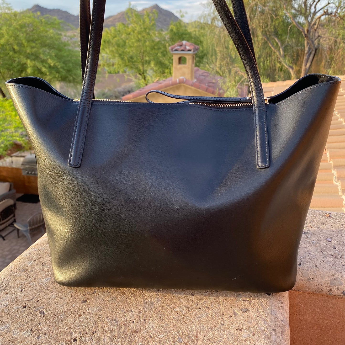 Salvatore Ferragamo Gancini Leather Tote