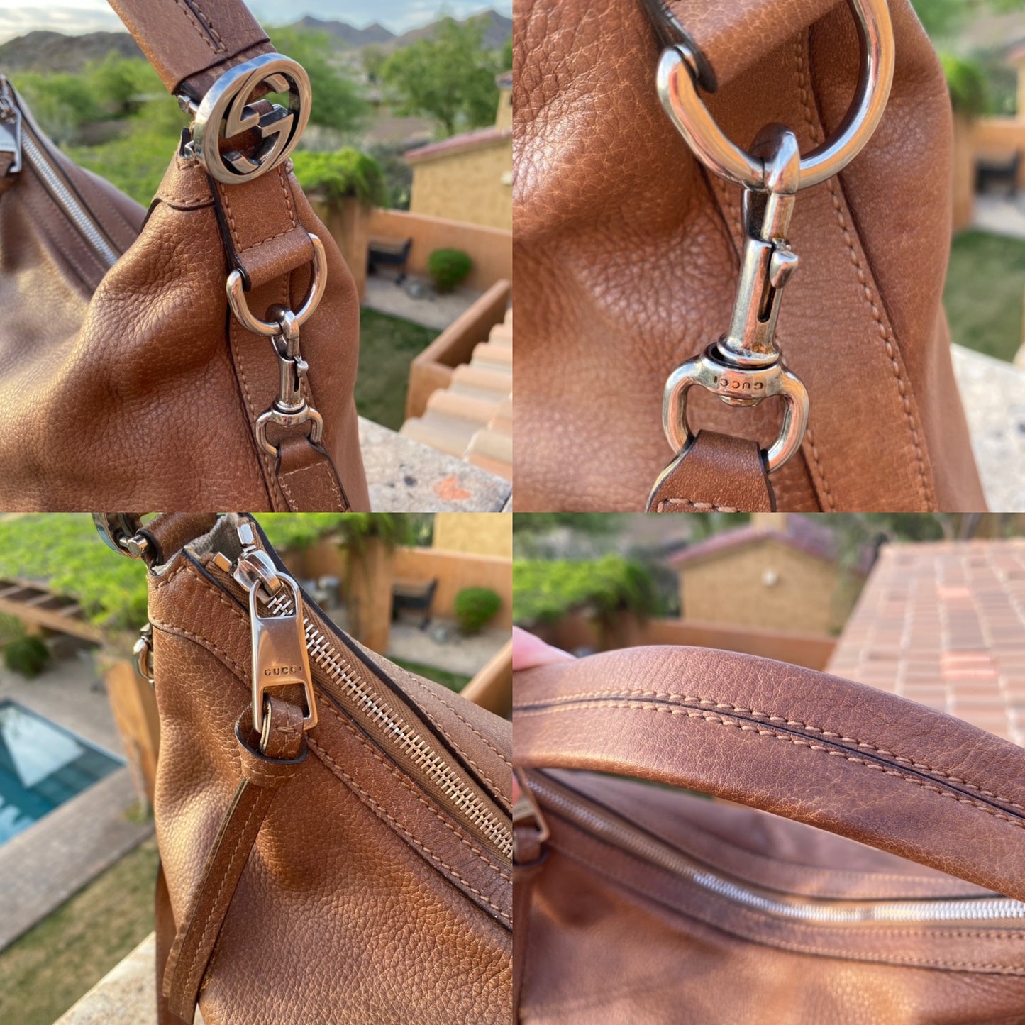 Gucci Miss GG Leather Hobo Bag