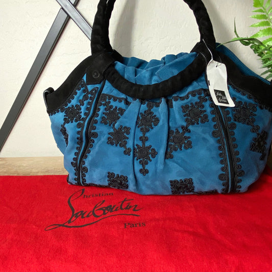 Christian Louboutin Telescope Brode Suede Hobo