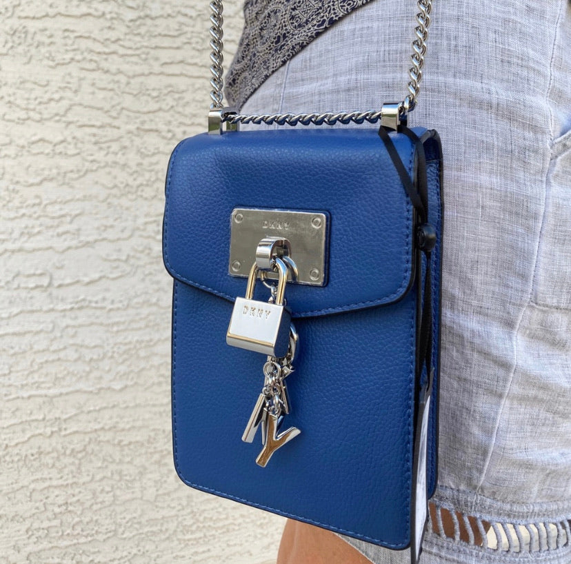 DKNY Elissa Phone Crossbody Bag, Blue — Fashion Cents