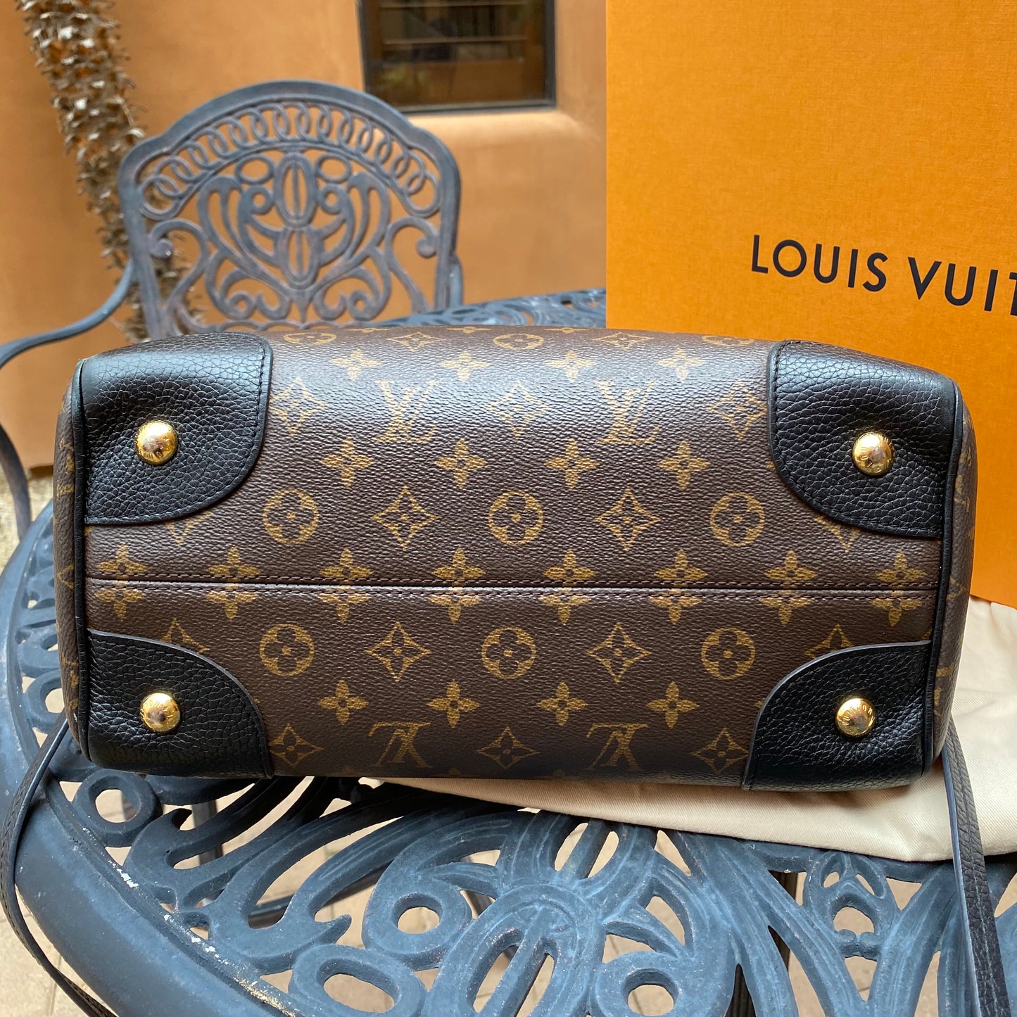 Louis Vuitton Leather & Monogram Canvas Retiro NM