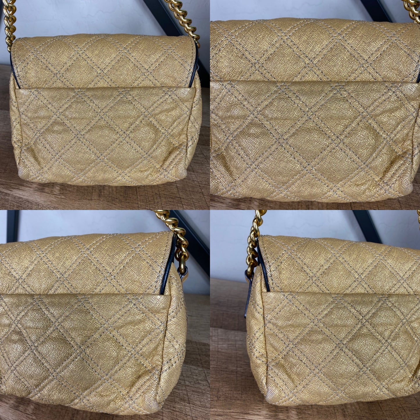 Marc Jacobs Metallic Gold Quilted Crossbody