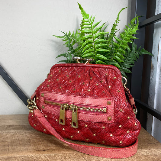 Marc Jacobs Snakeskin Trimmed Quilted Little Stam