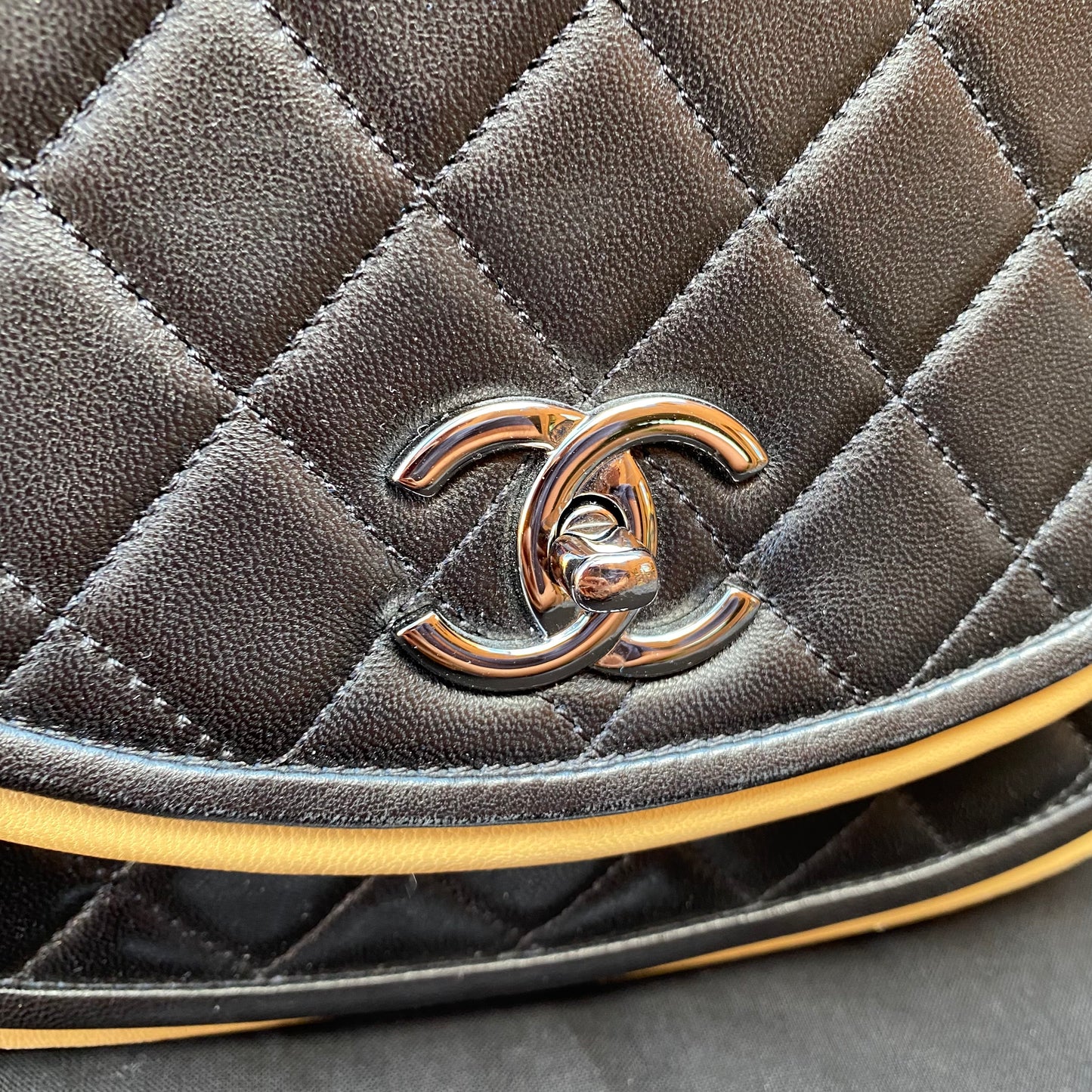 Chanel Classic Twist Crescent Quilted Flap Shoulder Bag