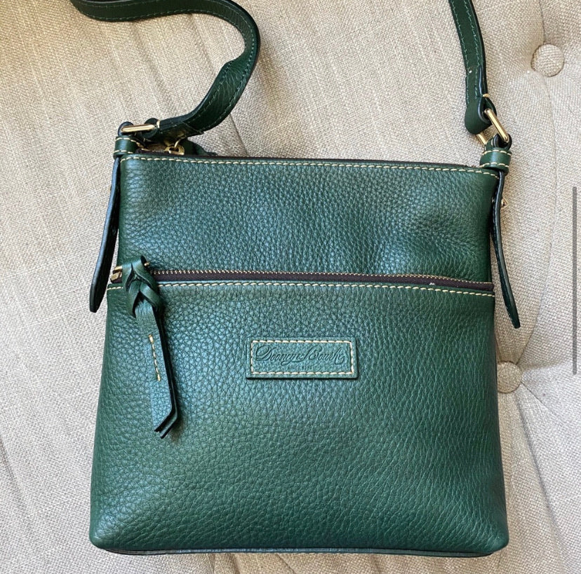 Dooney & Bourke Green Leather Crossbody Bag