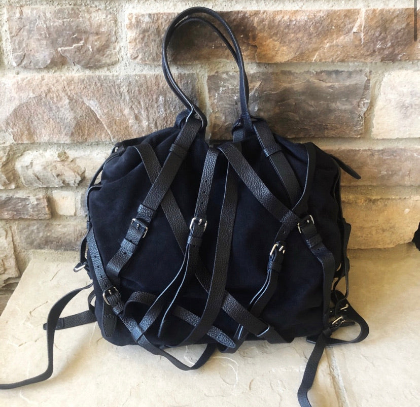 Alexander Wang Kirsten Suede Strappy Shoulder Bag