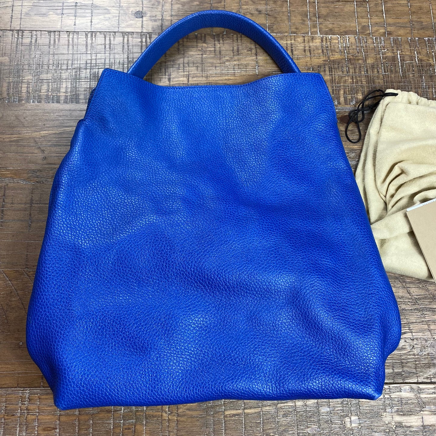 Burberry Pebbled Leather Cale Hobo Shoulder Bag