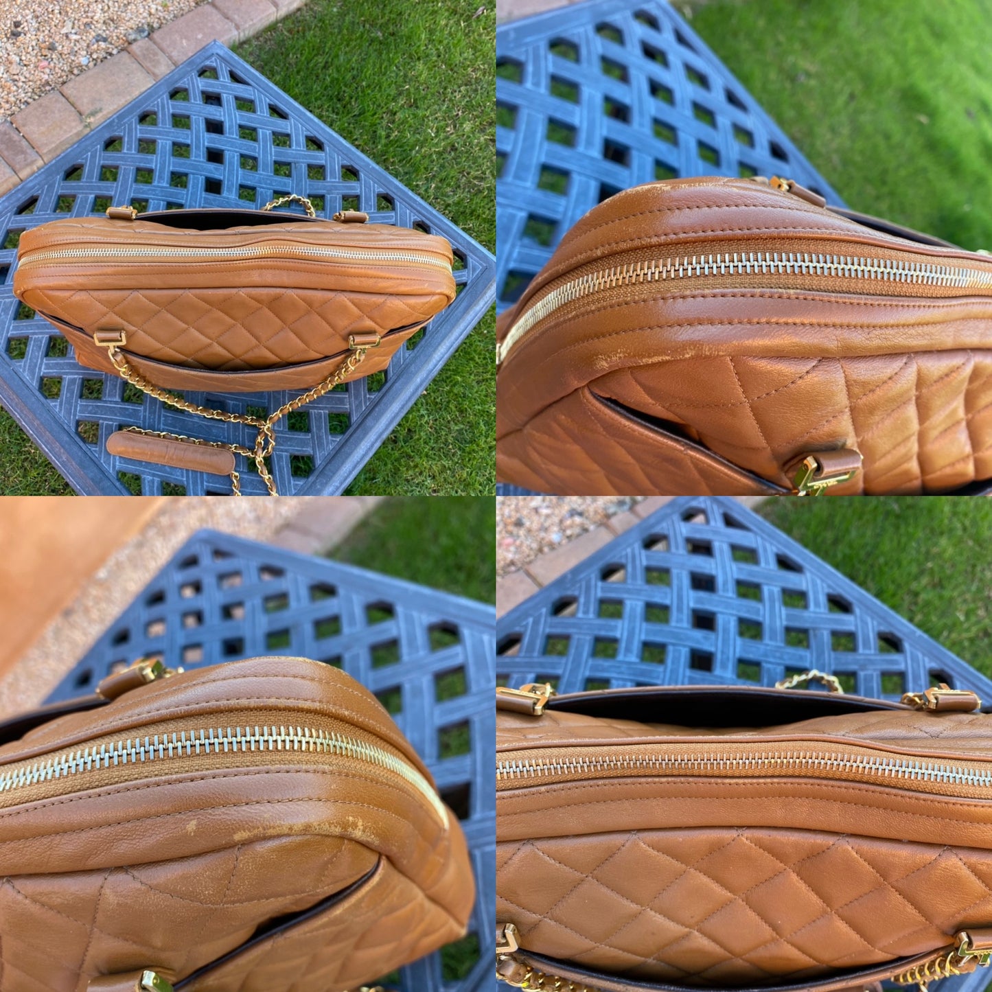 Chanel Vintage Quilted Chain Leather Shoulder Bag