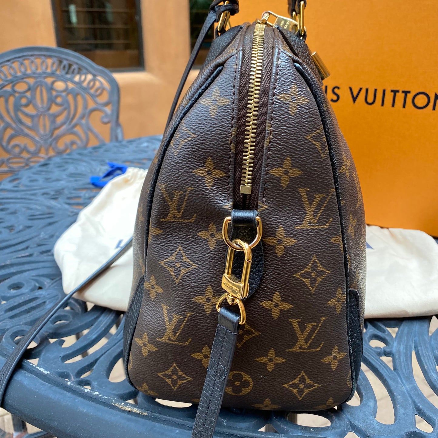 Louis Vuitton Leather & Monogram Canvas Retiro NM