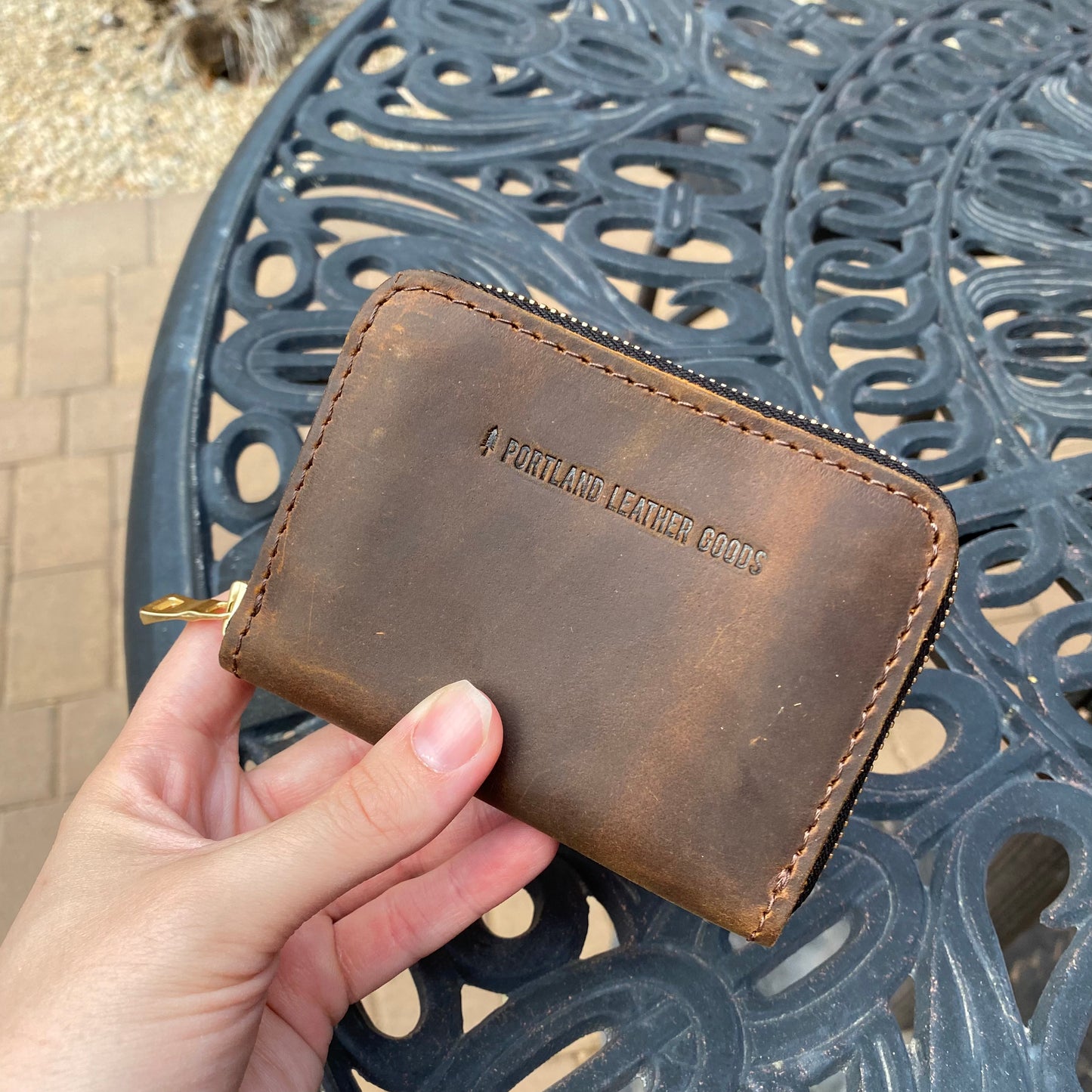 Portland Leather Goods Small Zip Wallet