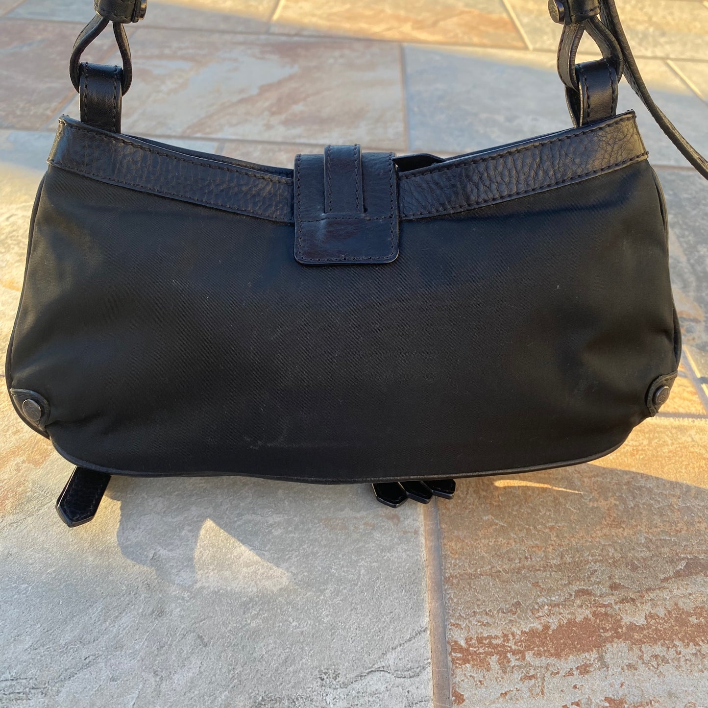 Burberry Prorsum Vintage Leather Trimmed Bag