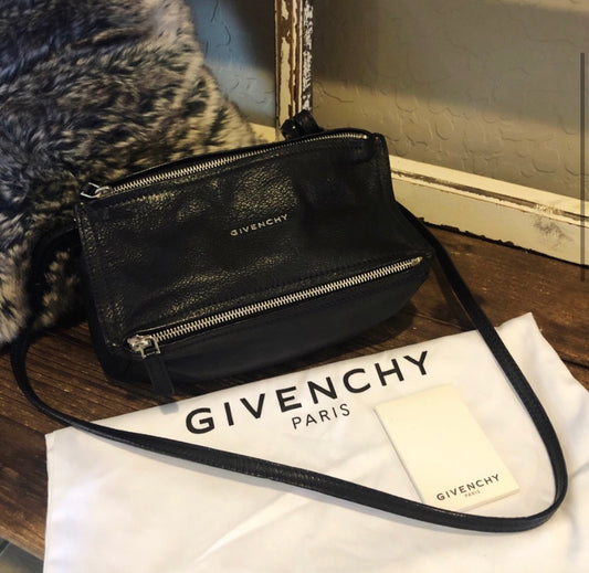 Givenchy Pebbled Leather Pandora Mini Crossbody