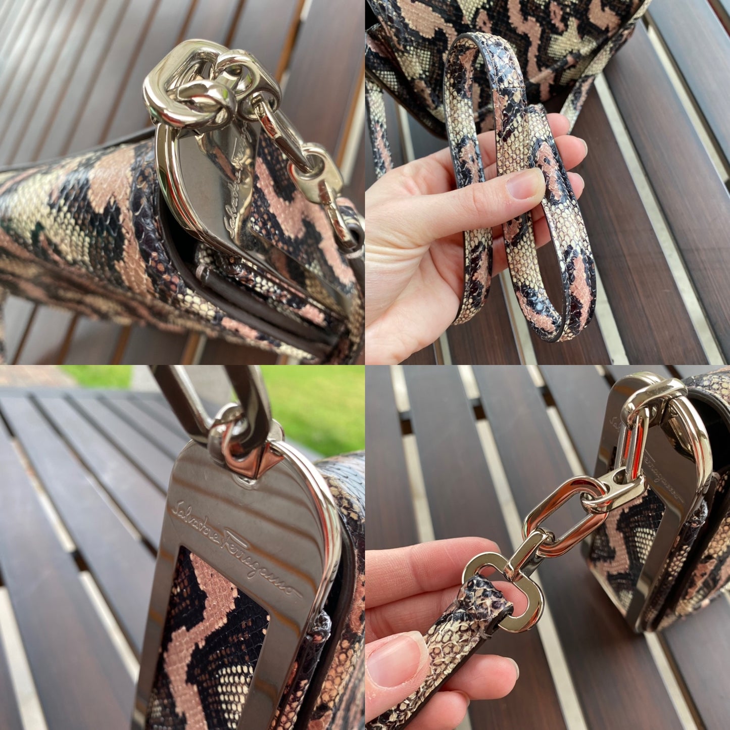 Salvatore Ferragamo Python Leather Crossbody Bag