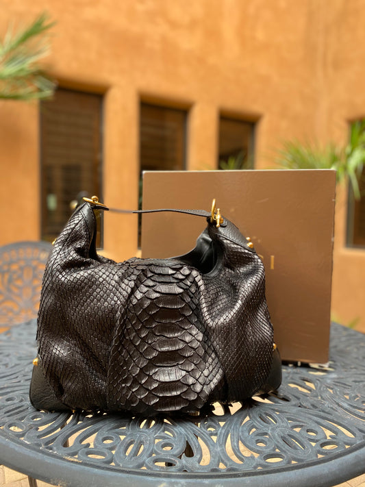 Gucci Python Jockey Large Hobo Bag