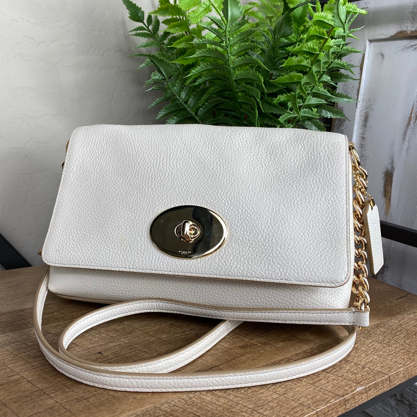 Coach Crosstown Polished Pebble Leather Crossbody