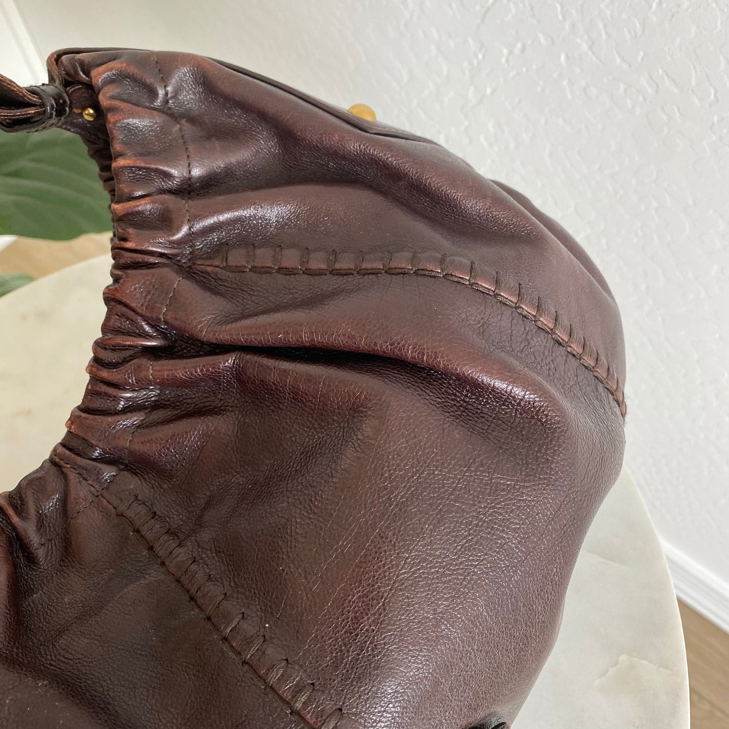Yves Saint Laurent Vincennes Mombasa Leather Shoulder Bag