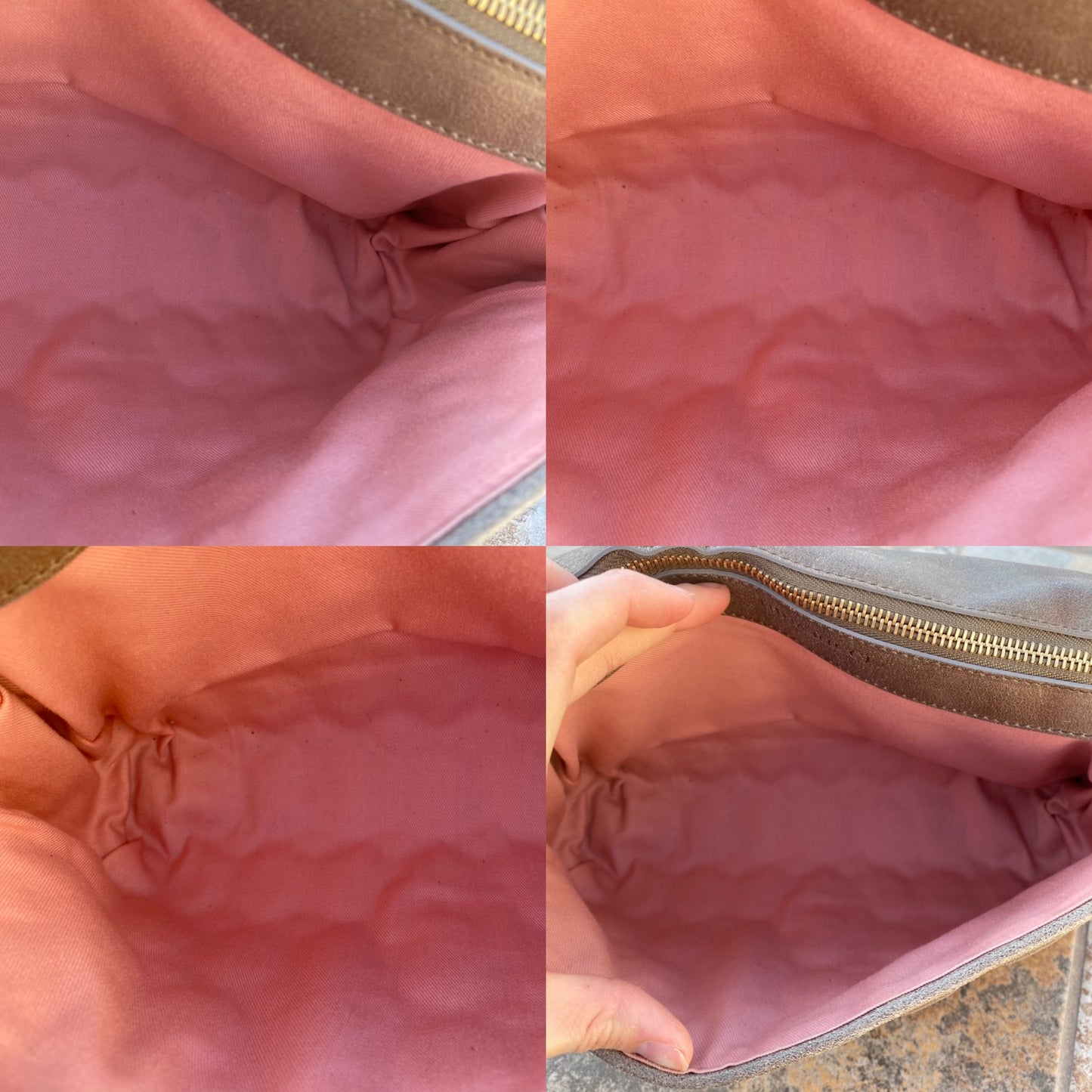 Nina Ricci Quilted Distressed Leather Smile Shoulder Bag