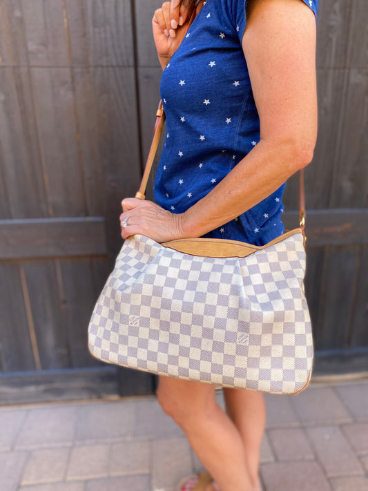 Louis Vuitton Damier Azur Siracusa MM Crossbody