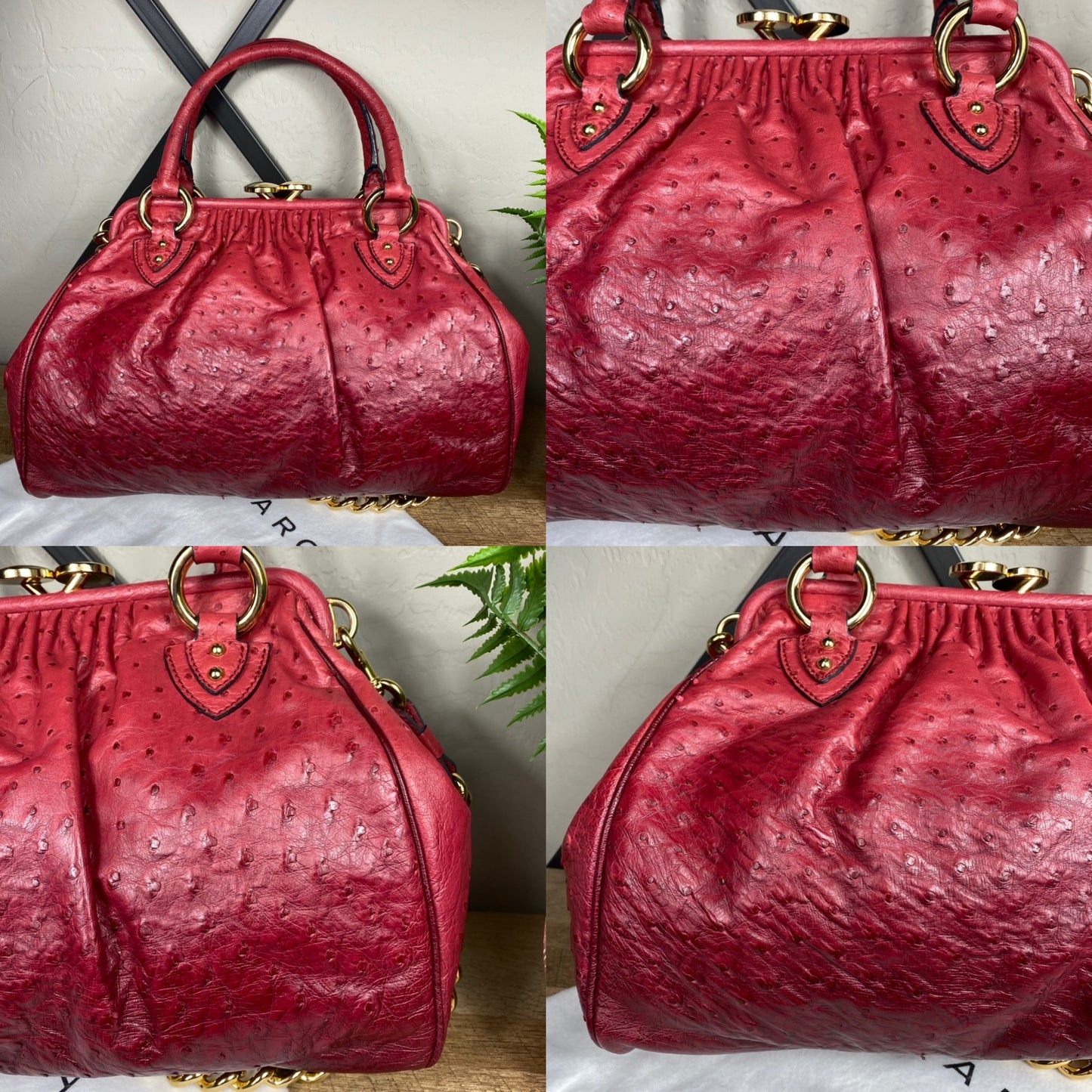 Marc Jacobs Limited Edition Ostrich Ombré Stam Bag